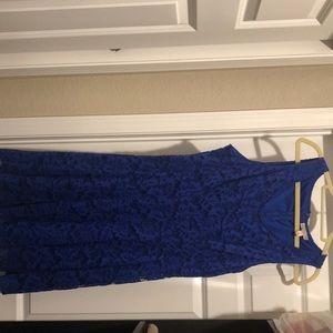 Blue lace dress
